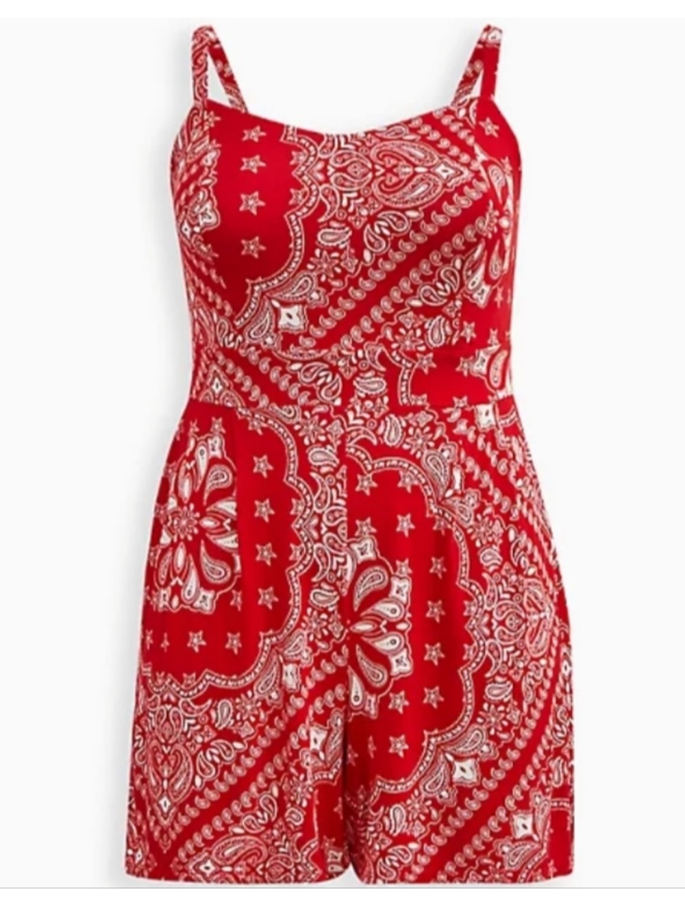TORRID 1X MINI SUPER SOFT PAISLEY ROMPER BNWT!!